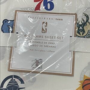 Pottery Barn Teen NBA Team Logo Sheet Set - Multicolor